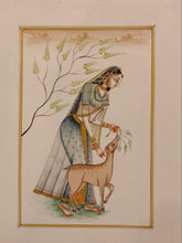 Load image into Gallery viewer, Handmade Indian Miniature Ragini Painting Paper Colors Art Traditional Exquistie - ArtUdaipur
