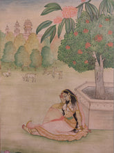 Load image into Gallery viewer, Handmade Indian Miniature Ragini Painting Paper Colors Art Traditional Exquistie - ArtUdaipur