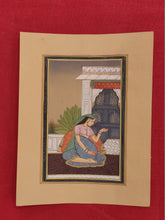 Load image into Gallery viewer, Handmade Indian Miniature Ragini Painting Paper Colors Art Traditional Exquisite - ArtUdaipur