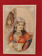 Load image into Gallery viewer, Handmade Indian Miniature Ragini Painting Synthetic Ivory Colors Traditional - ArtUdaipur