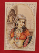 Load image into Gallery viewer, Handmade Indian Miniature Ragini Painting Synthetic Ivory Colors Traditional - ArtUdaipur