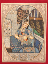 Load image into Gallery viewer, Handmade Indian Miniature Ragini Painting Synthetic Ivory Colors Traditional - ArtUdaipur