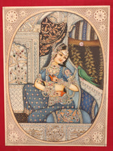 Load image into Gallery viewer, Handmade Indian Miniature Ragini Painting Synthetic Ivory Colors Traditional - ArtUdaipur