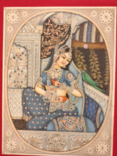 Load image into Gallery viewer, Handmade Indian Miniature Ragini Painting Synthetic Ivory Colors Traditional - ArtUdaipur