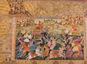 Famous HaldiGhati War Battle Indian Miniature Painting Art - ArtUdaipur