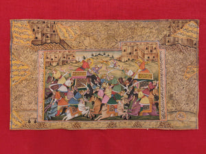 Famous HaldiGhati War Battle Indian Miniature Painting Art - ArtUdaipur