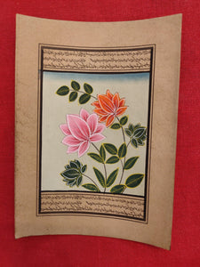 Beautiful Flower on Paper Art Collection Indian Miniature Painting - ArtUdaipur