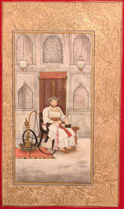 Hand Painted Mughal Maharajah King Romance Miniature Painting India Art Paper - ArtUdaipur