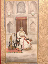 Load image into Gallery viewer, Hand Painted Mughal Maharajah King Romance Miniature Painting India Art Paper - ArtUdaipur
