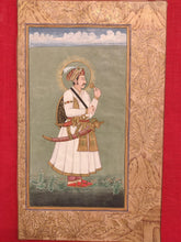 Load image into Gallery viewer, Hand Painted Mughal Maharajah King Portrait Miniature Painting India Paper - ArtUdaipur