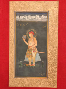 Hand Painted Mughal Maharajah King Portrait Miniature Painting India Paper - ArtUdaipur