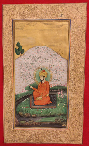 Persian Mughal Portrait Painting Artwork Indian Miniature