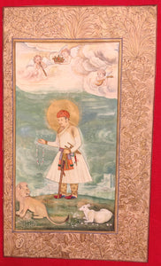 Hand Painted Mughal Maharajah Portrait King Miniature Painting India Paper - ArtUdaipur