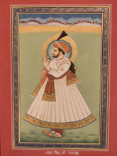 Load image into Gallery viewer, Hand Painted Rajasthani Maharajah King Portrait Miniature Painting India Art - ArtUdaipur