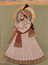 Load image into Gallery viewer, Hand Painted Rajasthani Maharajah King Portrait Miniature Painting India Art - ArtUdaipur