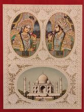 Load image into Gallery viewer, Hand Painted Mughal Shah Jahan and Mumtaz Miniature Painting India Artwork - ArtUdaipur