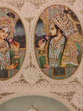 Load image into Gallery viewer, Hand Painted Mughal Shah Jahan and Mumtaz Miniature Painting India Artwork - ArtUdaipur