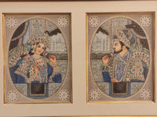 Load image into Gallery viewer, Hand Painted Shah Jahan and Mumtaz Mughal Moghul Miniature Painting India Artwork Framed Frame Fine Artwork - ArtUdaipur