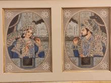Load image into Gallery viewer, Hand Painted Shah Jahan and Mumtaz Mughal Moghul Miniature Painting India Artwork Framed Frame Fine Artwork - ArtUdaipur