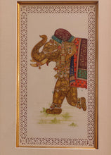 Load image into Gallery viewer, Hand Painted Elephant GoodLuck Miniature Painting India Artwork Animal Frame Framed Fine Art - ArtUdaipur