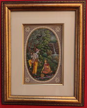 Load image into Gallery viewer, Hand Painted Krishna Radha Hindu God and Goddess Miniature Painting India Art Framed Fine Art - ArtUdaipur
