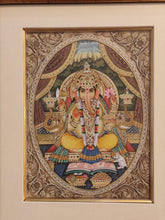 Load image into Gallery viewer, Hand Painted Ganesh Ganesha Hindu God Miniature Painting India Artwork Framed Fine Art Frame - ArtUdaipur