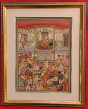 Load image into Gallery viewer, Mughal Court Scene Framed Painting Art Home Decor