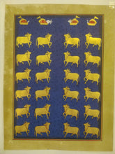 Load image into Gallery viewer, Krishna Pichwai Painting Cow Indian Miniature Painting Famous Rajasthani - ArtUdaipur