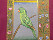 Load image into Gallery viewer, Parrot Birds and Flower on Paper Painting - ArtUdaipur