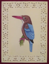 Load image into Gallery viewer, Exotic KingFisher Feather Beautiful Painting Art Miniature - ArtUdaipur