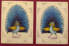 Load image into Gallery viewer, Beautiful Peacock Pair Bird Birds Blue Scheme Famous Artist - ArtUdaipur