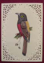 Load image into Gallery viewer, Sparrow Bird on Faux Synthetic Ivory Exotic Miniature Painting - ArtUdaipur
