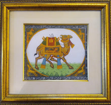 Load image into Gallery viewer, Camel Miniature Painting Framed Home Decor