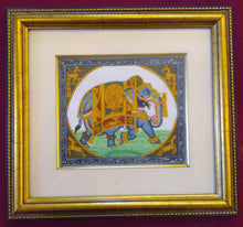 Load image into Gallery viewer, Hand Painted Elephant GoodLuck Miniature Painting India Artwork Animal Fine Art Interior - ArtUdaipur