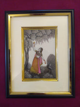 Load image into Gallery viewer, Hand Painted Ragini Rajasthani Princess Maharani Miniature Painting India Framed Interior - ArtUdaipur