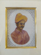 Load image into Gallery viewer, Hand Painted Old Village Men Portrait Detailed Miniature Painting Art Work Brush Framed - ArtUdaipur