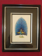 Load image into Gallery viewer, Framed Exotic Blue Peacock Bird Painting Black Frame - ArtUdaipur