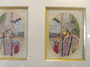 Hand Painted Mughal Mogul Bahadur Shah Zahan Mumtaz Miniature Painting Art - ArtUdaipur