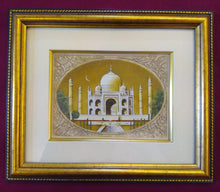 Load image into Gallery viewer, Hand Painted Taj Mahal Monument History Miniature Painting India Framed Artwork Mughal - ArtUdaipur