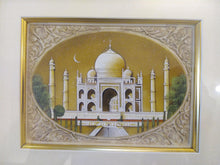 Load image into Gallery viewer, Hand Painted Taj Mahal Monument History Miniature Painting India Framed Artwork - ArtUdaipur