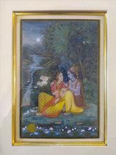 Load image into Gallery viewer, Art Original Indian Miniature Painting for Bed Room Framed Romantic - ArtUdaipur