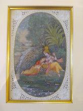Load image into Gallery viewer, Painting For Home Wall Original Krishna Radha Framed Miniature - ArtUdaipur