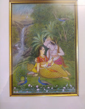 Load image into Gallery viewer, Art for Home Framed Painting Indian Miniature Original Krishna Radha - ArtUdaipur