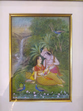 Load image into Gallery viewer, Art for Home Framed Painting Indian Miniature Original Krishna Radha - ArtUdaipur