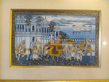 Load image into Gallery viewer, Hand Painted Miniature Painting India Procession Artwork Maharajah King Framed Fine Art - ArtUdaipur