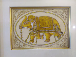 Hand Painted Elephant Decor Rare Detailed Miniature Painting India Artwork Animal - ArtUdaipur