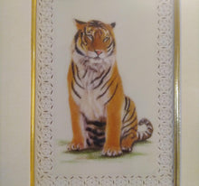 Load image into Gallery viewer, Hand Painted Tiger Decor Rare Detailed Miniature Painting India Art Animals - ArtUdaipur