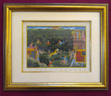Load image into Gallery viewer, Framed Animal Hunting Battle Scene Painting with Deep Meaning India - ArtUdaipur