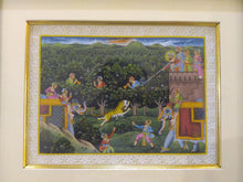 Load image into Gallery viewer, Framed Animal Hunting Battle Scene Painting with Deep Meaning India - ArtUdaipur