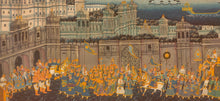 Load image into Gallery viewer, Large Wall Decor Indian Miniature Procession Miniature Painting Art